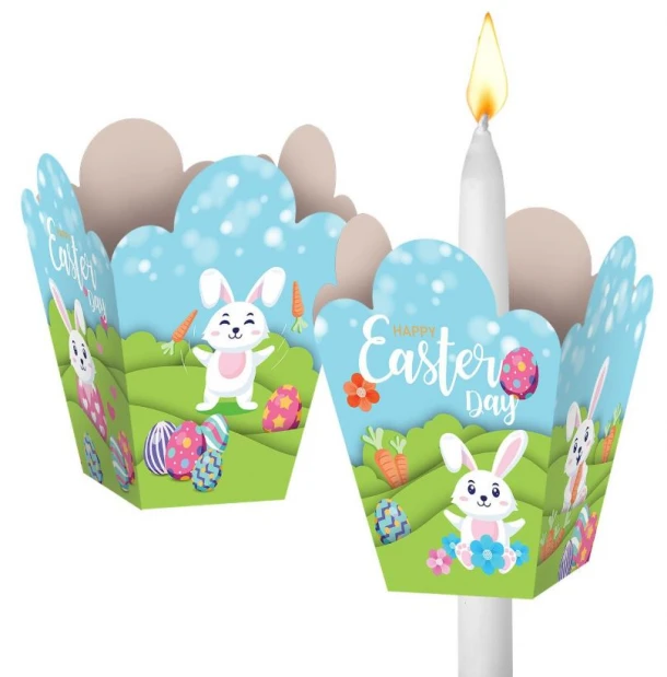 Κηροστάτης Χάρτινος Με Σχέδιο Λαγός 11x9,5x10εκ. Bunny's 73-2258