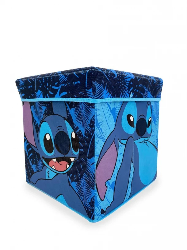 Κουτί-Σκαμπό Polyester Disney Home Lilo & Stitch 06 Blue 30x30x30εκ. DimCol