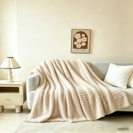 Κουβέρτα Faux Fur Καναπέ 100x150εκ. Persa Ecru Melinen 20006615