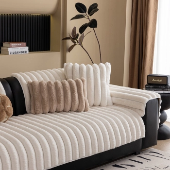 Ανώστρωμα Για Τριθέσιο Καναπέ Faux Fur 70x210εκ. Luna Ecru Melinen 20006670