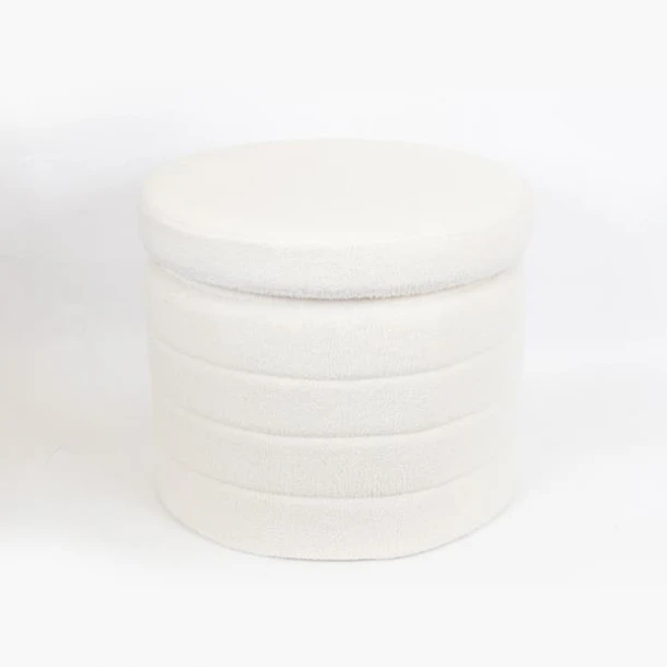 Σκαμπώ Υφασμάτινο Λευκό 45x56εκ. ESTHETI 750-10043