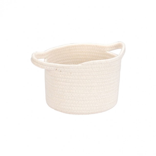 Καλάθι Κρεμαστό Polyester Λευκό 18x18x13εκ. Blanca Estia  02-29616