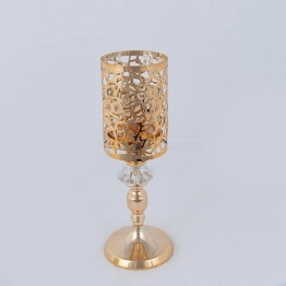 Κηροπήγιο Μεταλλικό Χρυσό 10x31,5εκ. ESTHETI 752-24089