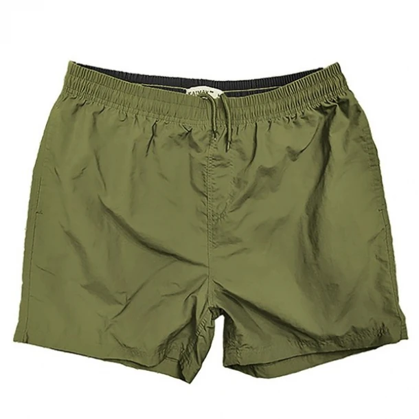 Μαγιό Ανδρικό Μονόχρωμο Ναύλον Χακί Με Διχτάκι & Τσέπες 42-2953 Medium