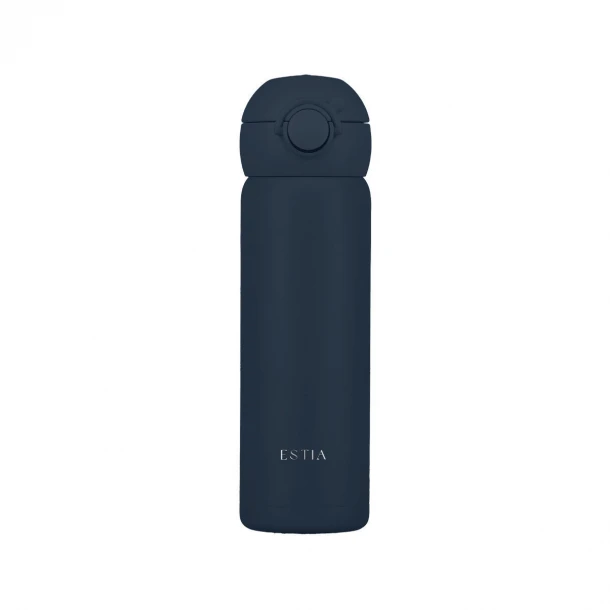Θερμός Παιδικός Ανοξείδωτος Με Στόμιο Indigo 470ml-7x7x22εκ. Save The Aegean Estia 01-55363