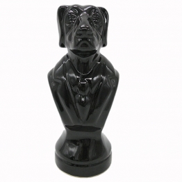 Διακοσμητικό Σκυλάκι Κεραμικό Μαύρο Art Et Lumiere 12x11,5x26εκ. 30506
