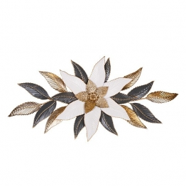 Διακοσμητικό Τοίχου Μεταλλικό Λουλούδι Λευκό-Γκρι-Χρυσό 133x6x66,5εκ. ESTHETI 812-30011