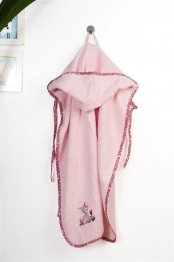 Κάπα Με Κέντημα Bebe 75x85εκ. Deer 196 Pink Dimcol