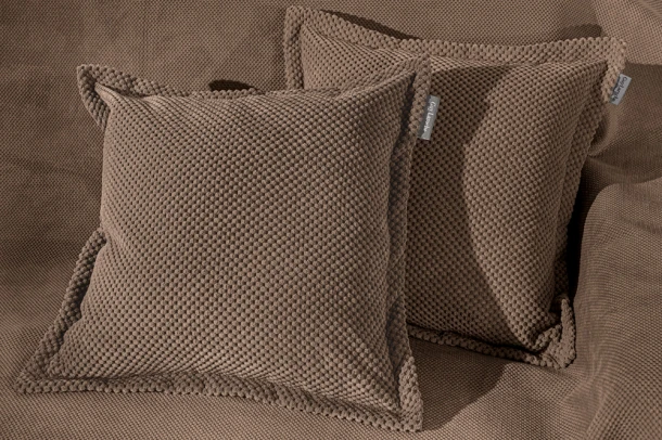 Διακοσμητική Μαξιλαροθήκη Βαμβακερή-Chenille 45x45εκ. Rubicon Latte Guy Laroche
