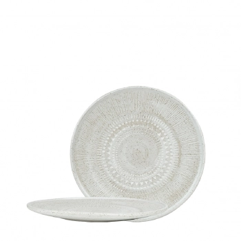 Πιάτο Φρούτου Stoneware Ανάγλυφο Aztec White ESPIEL 20,5εκ. ZAT101K6