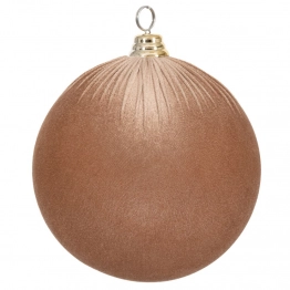 Χριστουγεννιάτικη Μπάλα Βελούδινη Μπεζ 30εκ. iliadis 90623