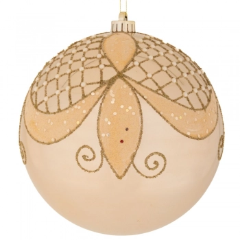 Χριστουγεννιάτικη Μπάλα Πλαστική Περλέ Σαμπανί 25εκ. iliadis 90962
