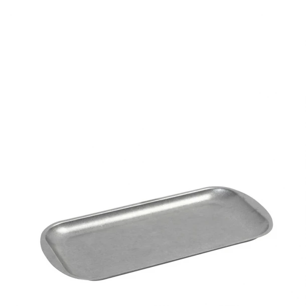 Πιατέλα Σερβιρίσματος Ανοξείδωτη 18/10 Ασημί Snow ESPIEL 27x15x1,5εκ. FEV107