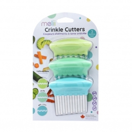 Σετ 3τμχ Κόπτης Crinkle Cutters Blue Melii MEL20000