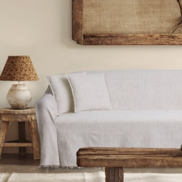 Ριχτάρι Βαμβακερό Τριθέσιος 180x300εκ. Throws Line 0283 Beige Das Home