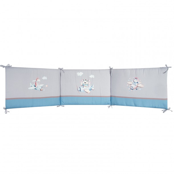 Πάντα Κούνιας Microfiber 45x195εκ. Essential 8851 Μπεζ-Μπλε-Γκρι Greenwich Polo Club