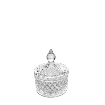 Φοντανιέρα Γυάλινη Διάφανη Με Καπάκι ESPIEL 8,5x9εκ. DWEA1027