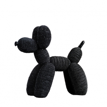 Διακοσμητική Φιγούρα Σκύλος Poodle Polyresin Μαύρος ESPIEL 17,5x7x15,5εκ. FAD209