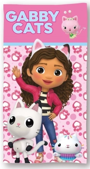 Πετσέτα Θαλάσσης Παιδική Quick Dry Microfiber 70x140εκ. DreamWorks Gabby's Dollhouse 113 Pink Dimcol