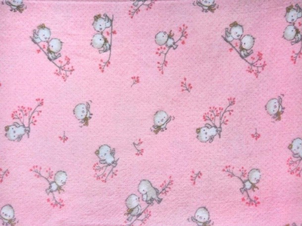 Μαξιλαροθήκη Φανελένια 50x70εκ. Birds 15 Pink Dimcol