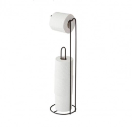 Χαρτοθήκη Με Θέση Για Εφεδρικά Ρολά 15x16x55εκ. Black Sealskin Elementals 800772