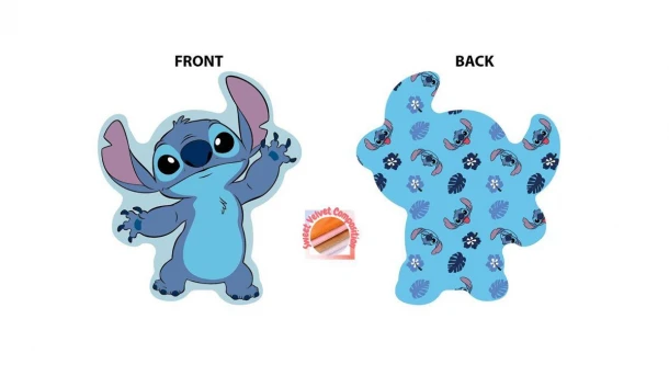 Διακοσμητικό Μαξιλάρι Velboa 20εκ. Stitch 680 Sky Blue Disney Home