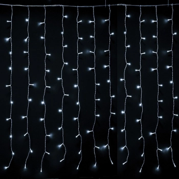 Λαμπάκια Κουρτίνα 200 led Σταθερό Ψυχρό Λευκό Φως 2x1μ. iliadis 75031