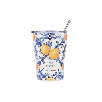 Θερμός-Ποτήρι Ανοξείδωτο Coffee Mug Amalfi Coast Save The Aegean 350ml-9x13εκ. Estia 01-31756