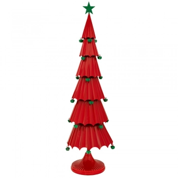 Χριστουγεννιάτικο Δέντρο Μεταλλικό Κόκκινο-Πράσινο 28,5x28,5x96,5εκ. iliadis 90852