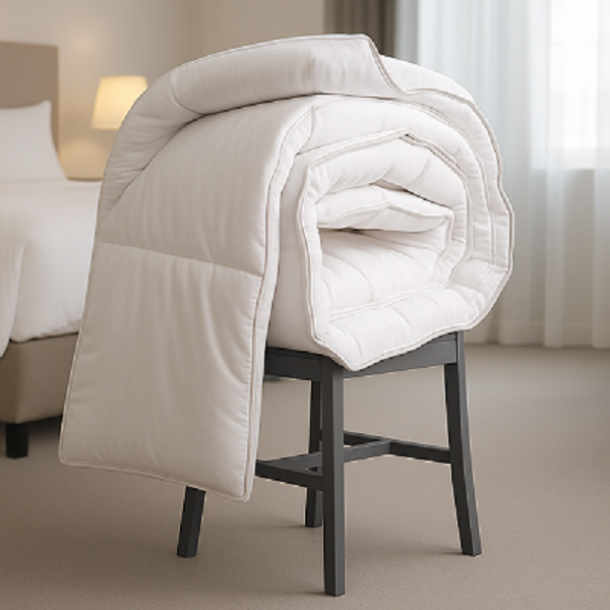 Πάπλωμα All Seasons Satin Microfiber 160x240εκ. 400GSM Λευκό 24242000028300