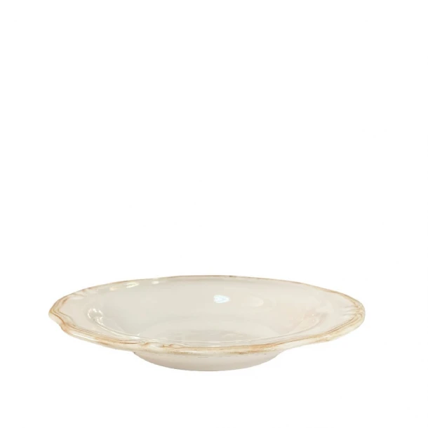 Πιάτο Φαγητού Βαθύ Stoneware Tiffany Cream ESPIEL 22,5x3,5εκ. RSV102K6