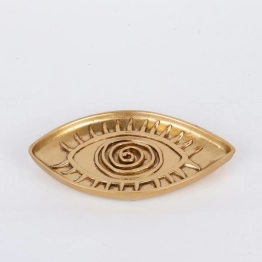 Διακοσμητική Πιατέλα Μάτι Polyresin Χρυσή 16x9,8x1,3εκ. ESTHETI 752-15029