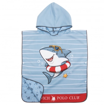 Πόντσο Παιδικό Microfiber 50x115εκ. Junior 4044 Μπλε Greenwich Polo Club