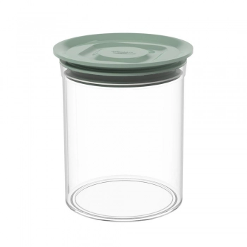 Βάζο Αποθήκευσης Πλαστικό 1lt-Φ12,4x14,5εκ. Pin Up L051-18 Green Biesse Max Home