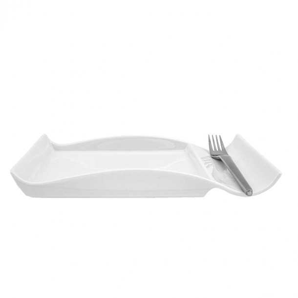 Πιάτο Πορσελάνης Λευκό Art Et Lumiere 25x15,5x2,5εκ. 05991