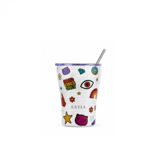 Θερμός-Ποτήρι Ανοξείδωτο Coffee Mug Urban Vibes Save The Aegean Estia 350ml-8,7x12,5εκ. 01-48761