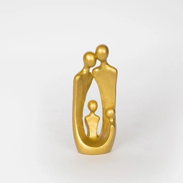 Διακοσμητική Επιτραπέζια Φιγούρα Οικογένεια Polyresin Χρυσή 6,5x4x15,5εκ. ESTHETI 752-27109