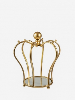 Διακοσμητική Κορώνα Μεταλλική Χρυσή Με Καθρέπτη 20x17x24εκ. Zen Collection 25.55.52292