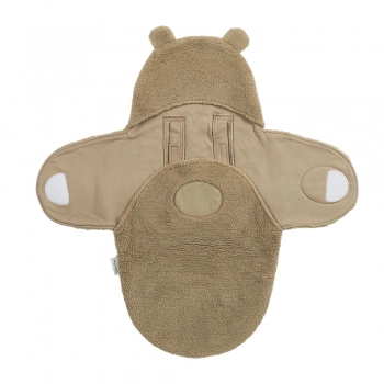 Meyco Wrap Κουβερτούλα Teddy για τη βόλτα Bear Brown MEY-296.242.80.00