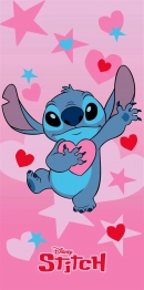 Πετσέτα Θαλάσσης Παιδική Quick Dry Microfiber 70x140εκ. Disney Home Lilo & Stitch 085 Baby Pink Dimcol