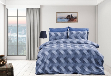 Σετ Σεντόνια Polycotton Υπέρδιπλα 220x240εκ. Αλκμήνη 454 Blue DimCol
