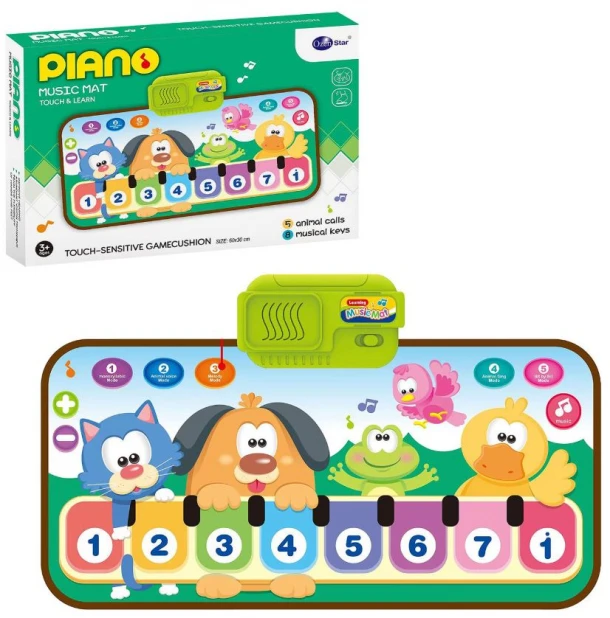 Πιανάκι Πατώματος Με Ζωάκια Μπαταρίας 60x30εκ. Toy Markt 74-1104