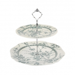 Ορντερβιέρα 2 Όροφη Πορσελάνης 27εκ.-20εκ. Tiffany Green Oriana Ferelli PR24324G11