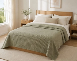 Κουβέρτα Βαμβακερή Πικέ Μονή 160x240εκ. Reactive Sanforized Grey