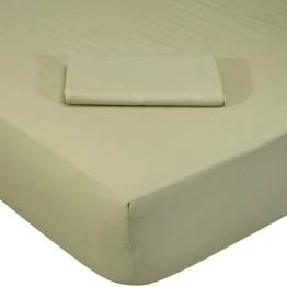 Σεντόνι Μεμονωμένο Βαμβακερό King Με Λάστιχο 180x200+35εκ. Colour Best 1016 Green-Olive Das Home