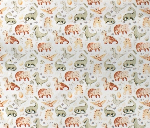 Πάνα Χασές Bebe Βαμβακερή 80x80εκ. Dinosaur 515 Beige Dimcol