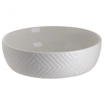 Μπωλ Σερβιρίσματος Πορσελάνης Λευκό CLICK 25x7εκ. 6-60-476-0026