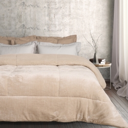Κουβερτοπάπλωμα Fleece-Sherpa Υπέρδιπλο 220x240εκ. Blankets 1181 Beige Das Home