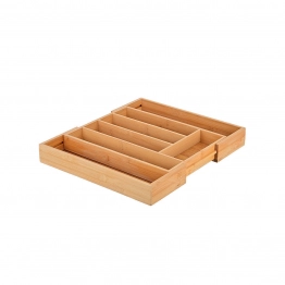 Θήκη Συρταριού Για Μαχαιροπήρουνα Επεκτεινόμενη Ξύλινη Bamboo Essentials 25,5x33,5x5εκ. Estia 01-17613