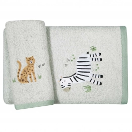 Σετ Πετσέτες 2τμχ Βαμβακερές Με Κέντημα Essential 8867 Grey Greenwich Polo Club